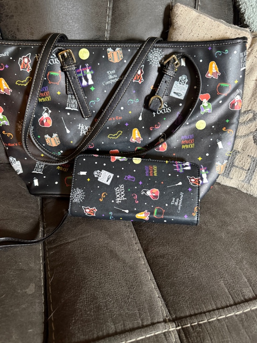 Hocus Pocus Black Tote and Wallet set